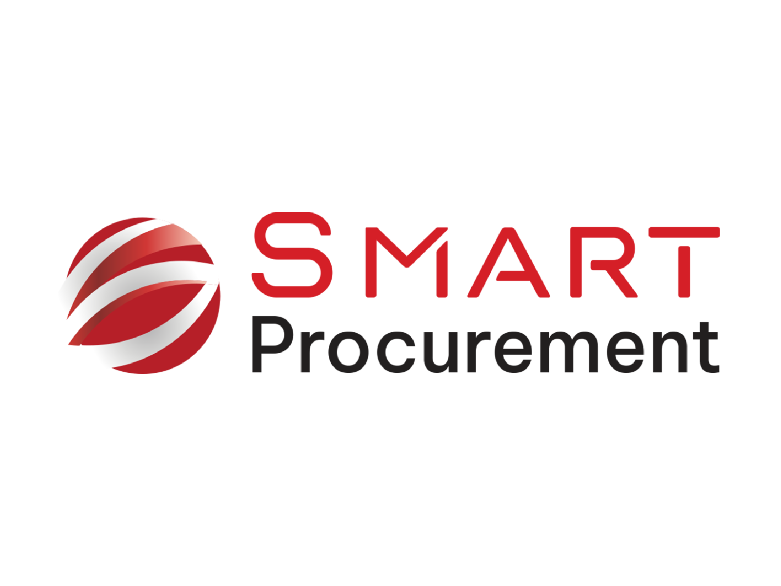 Red horizontal banner-style logo with white curved ribbons on the left against a black background.
